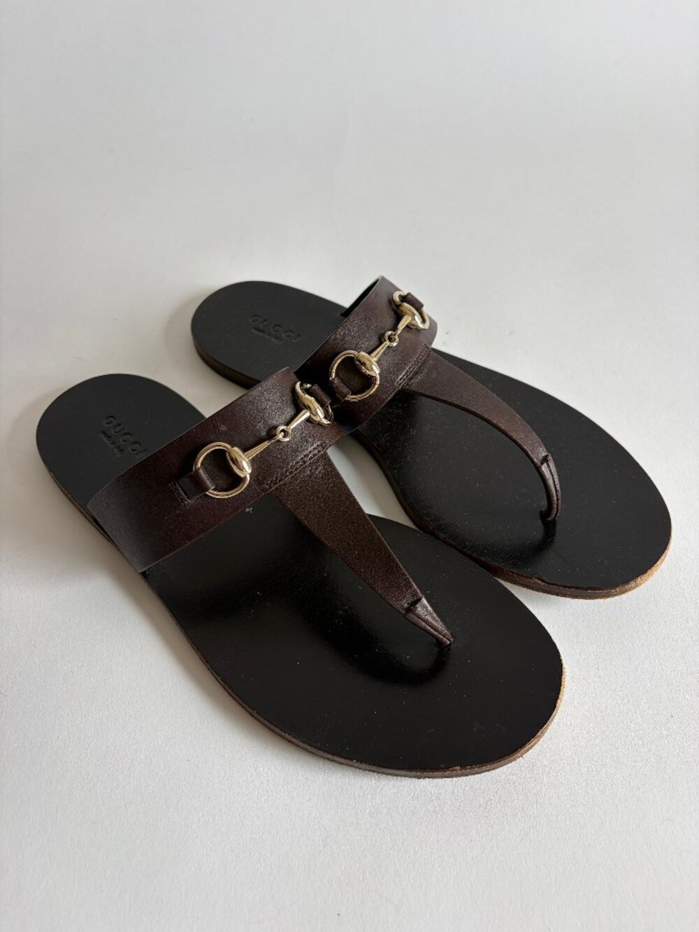 GUCCI HORSEBIT LEATHER SANDALS